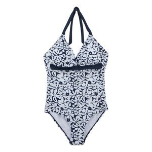 Regatta Womens/Ladies Flavia II Large Floral One Piece Bathing Suit / Navy/White